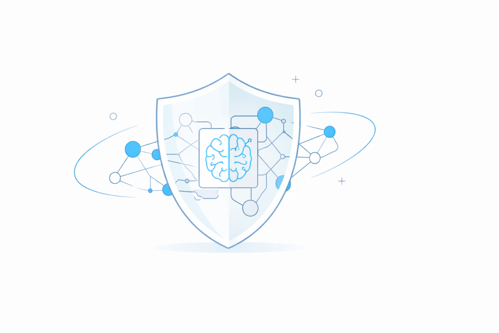 AI security abstract illustration