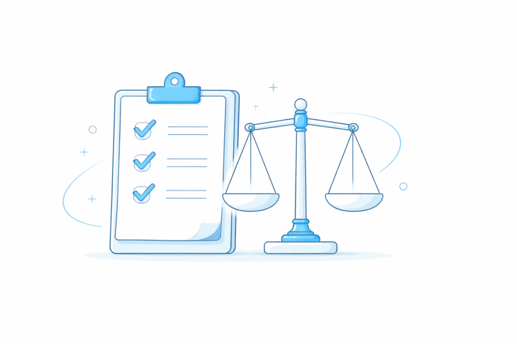 Compliance and regulatory abstract illustration